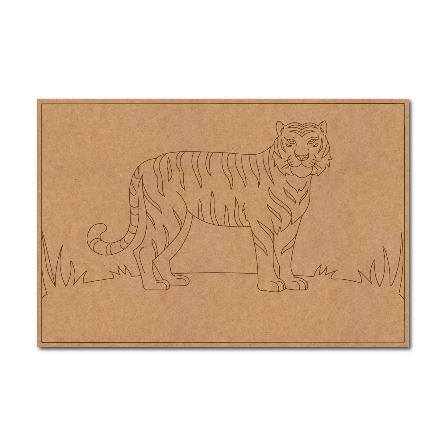 Tiger Pre Marked Base MDF Design 1