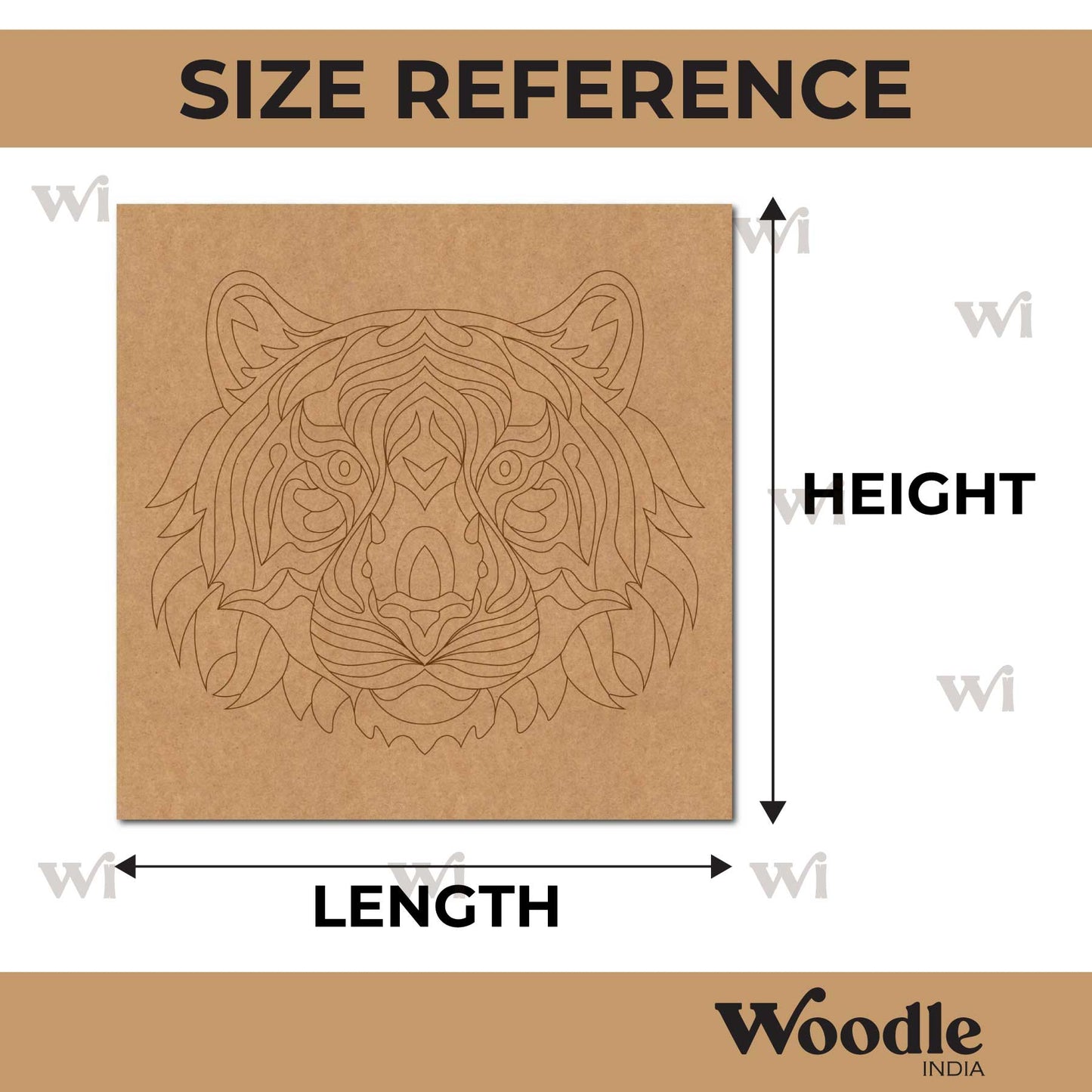 Tiger Pre Marked Base MDF Design 2