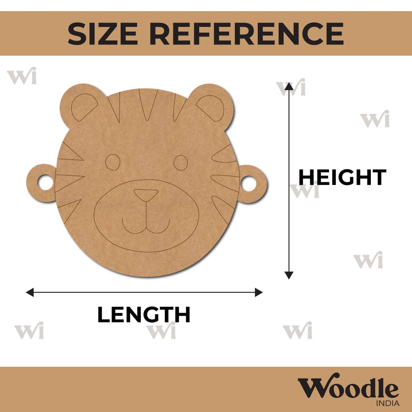 Tiger Rakhi Pre Marked MDF Design 1