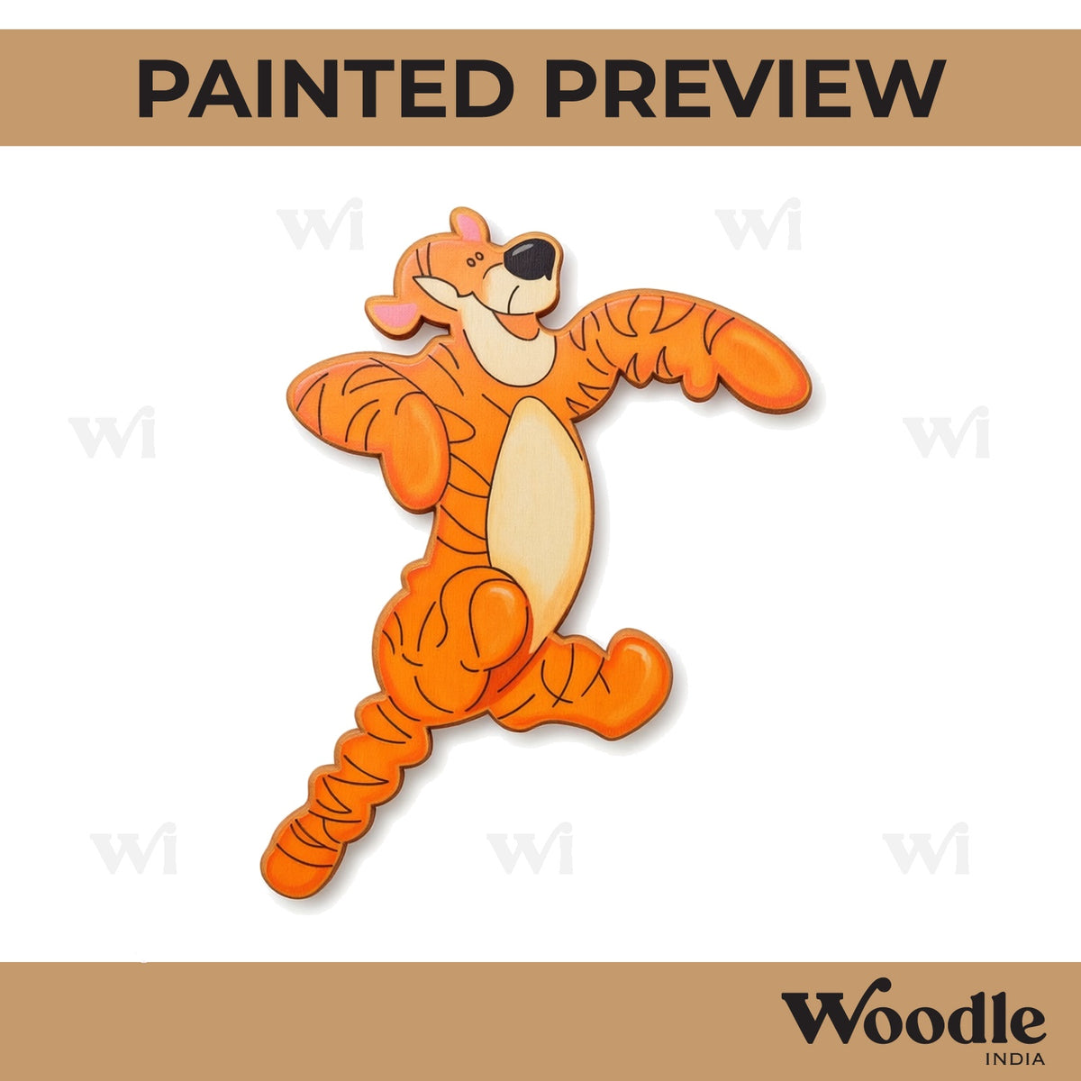 Tiger Winnie The Pooh Pre Marked MDF Design 1