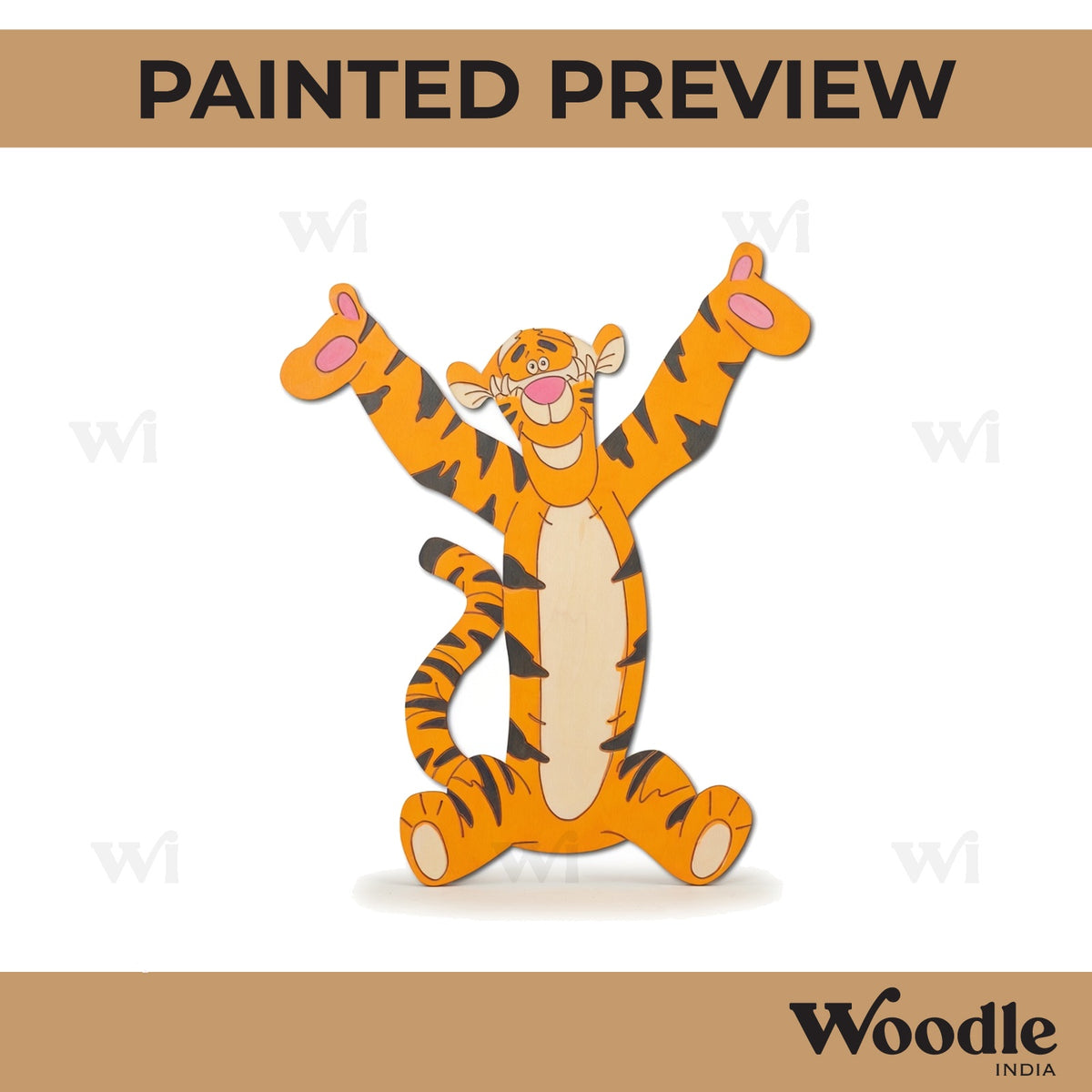 Tigger Winnie The Pooh Pre Marked MDF Design 1