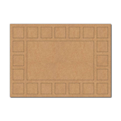 Tiles Rectangle Nameplate Base MDF Design 1
