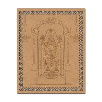 Tirupati Balaji Lakshmi Ji Jali Jharokha Pre Marked MDF Design 1