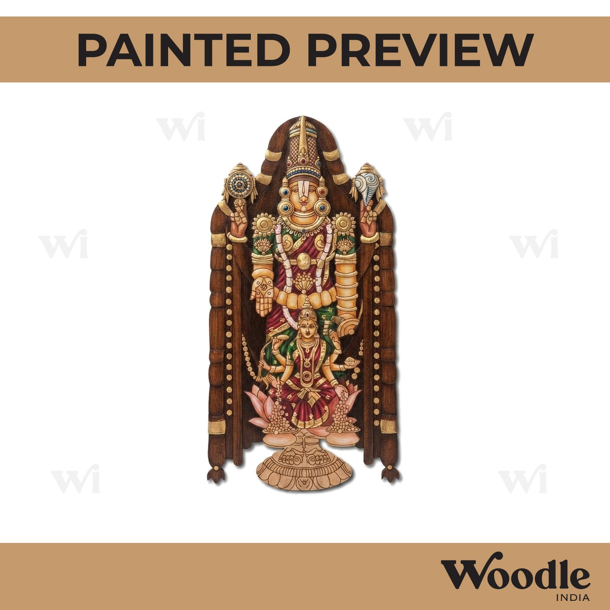 Tirupati Balaji Lakshmi Ji Pre Marked MDF Design 1