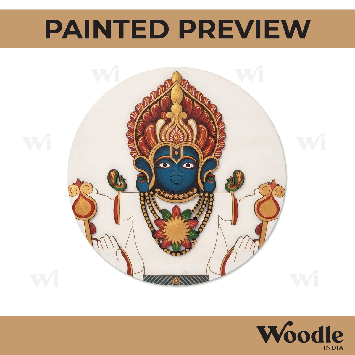 Tirupati Balaji Pre Marked Round MDF Design 1