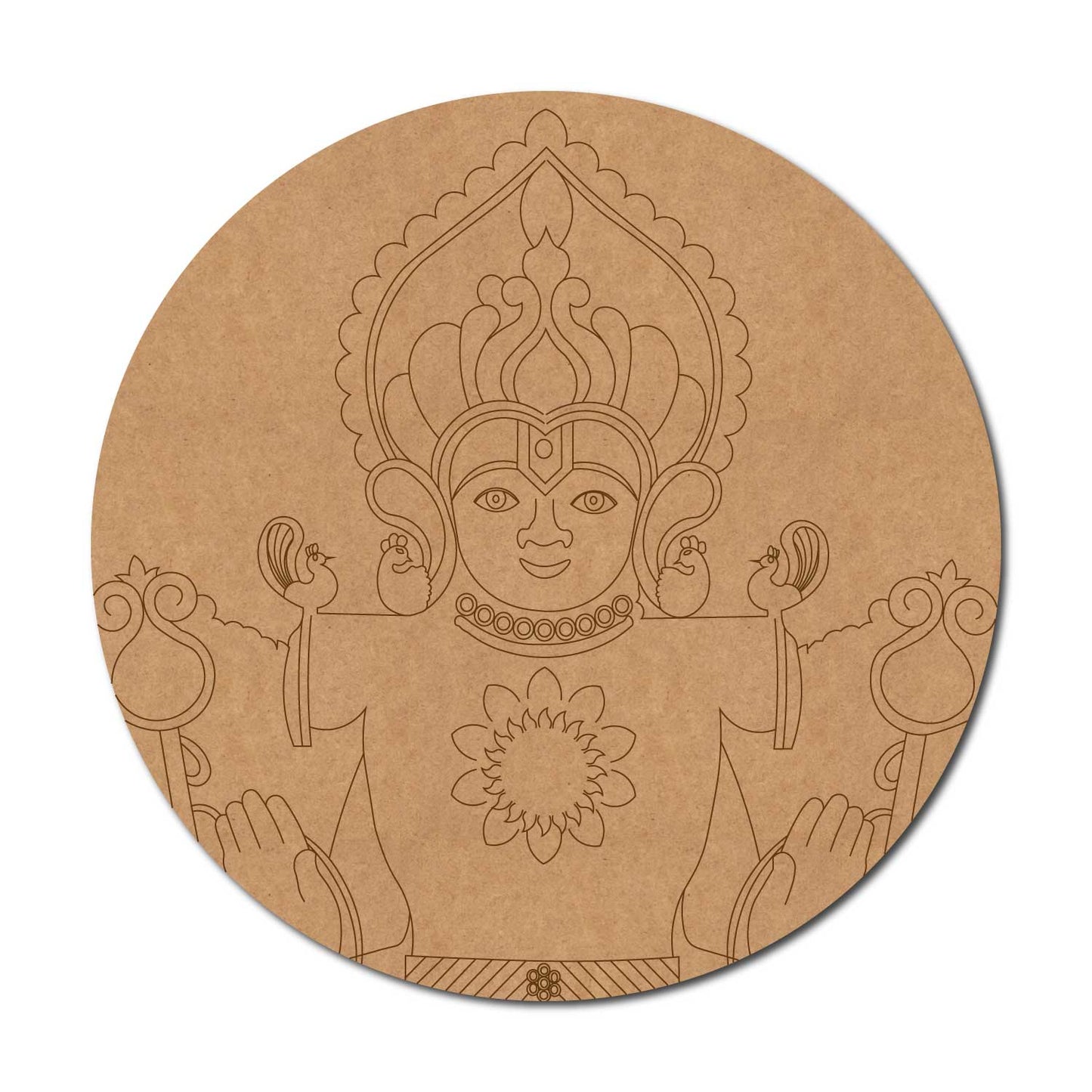 Tirupati Balaji Pre Marked Round MDF Design 1