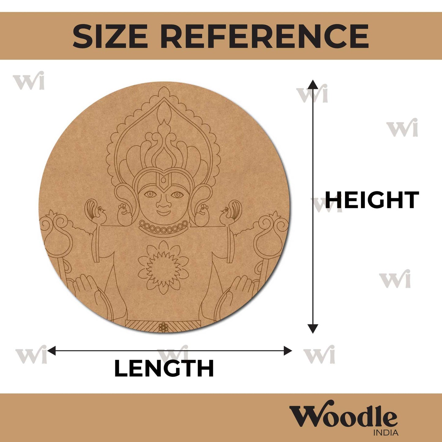Tirupati Balaji Pre Marked Round MDF Design 1