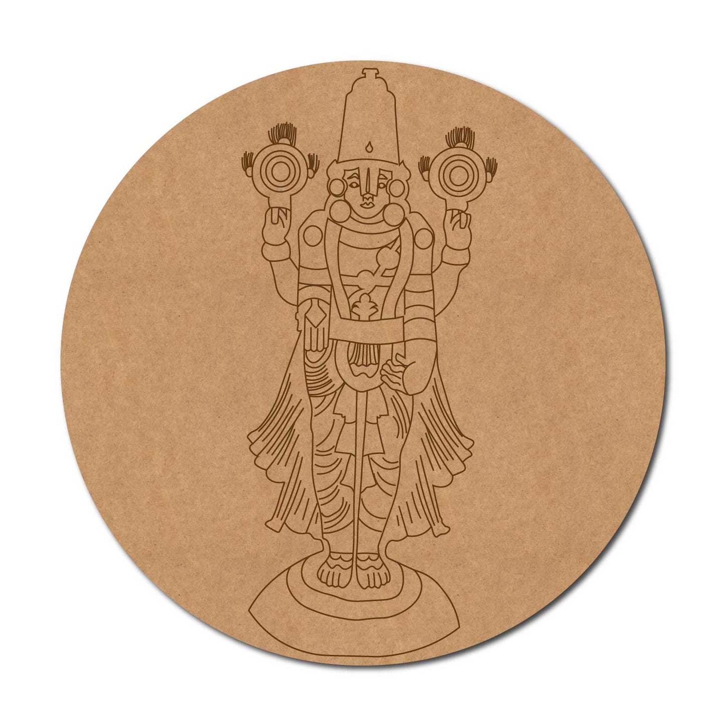 Tirupati Balaji Pre Marked Round MDF Design 2
