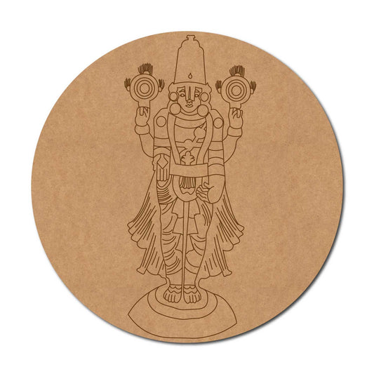 Tirupati Balaji Pre Marked Round MDF Design 2
