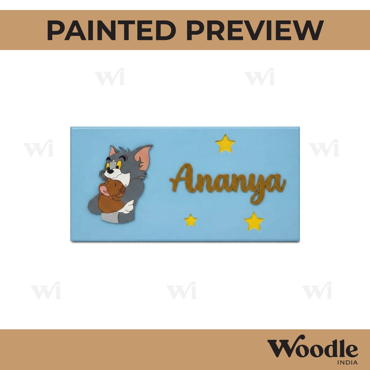 Tom & Jerry Kids Nameplate MDF Design 1
