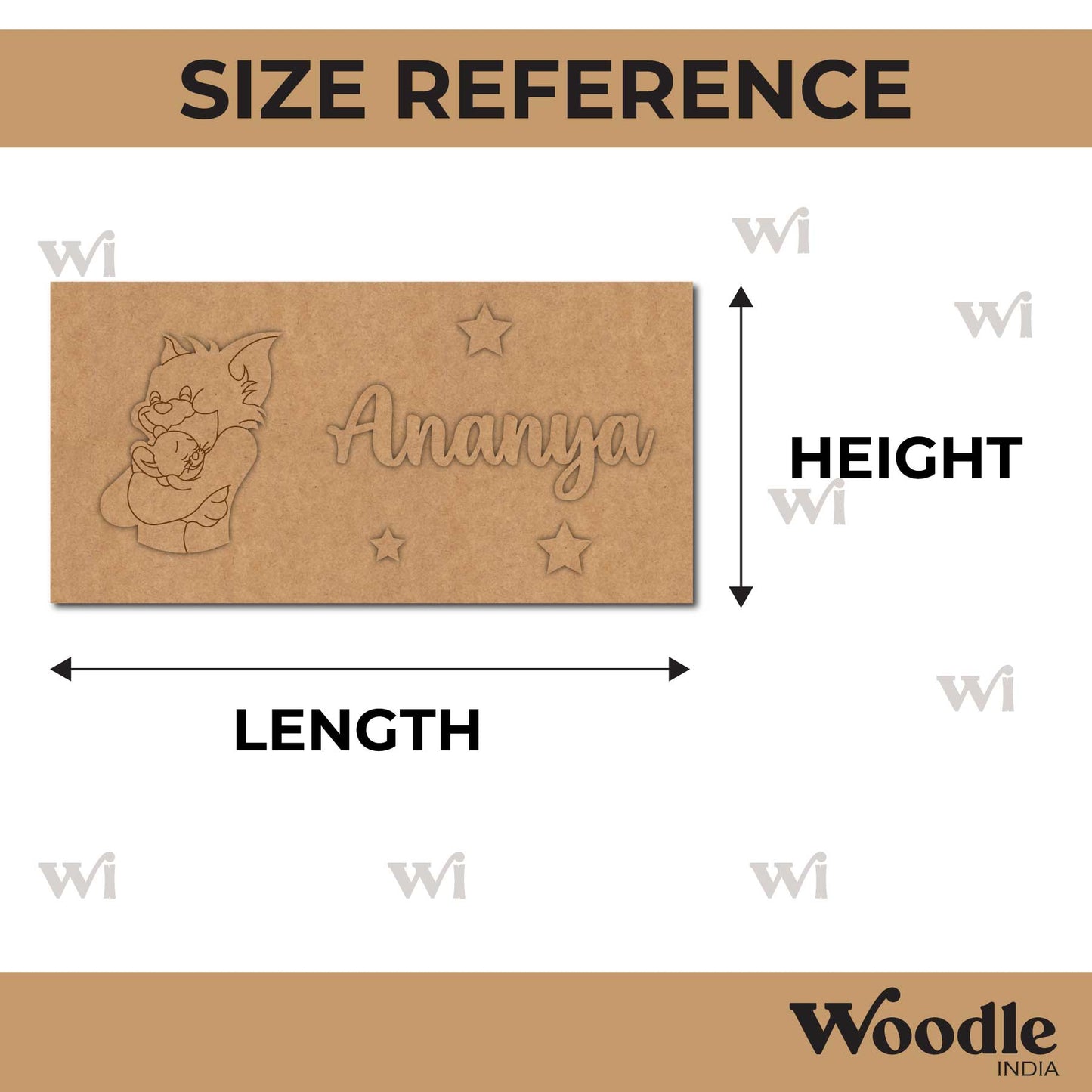 Tom & Jerry Kids Nameplate MDF Design 1