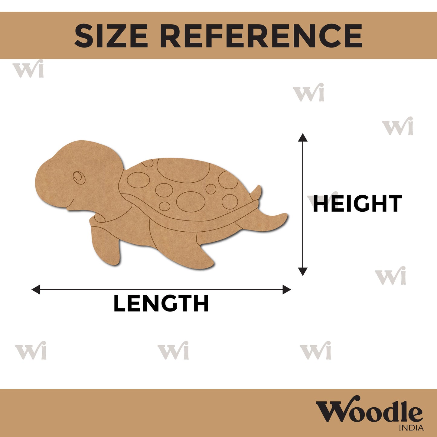 Tortoise Pre Marked MDF Design 1