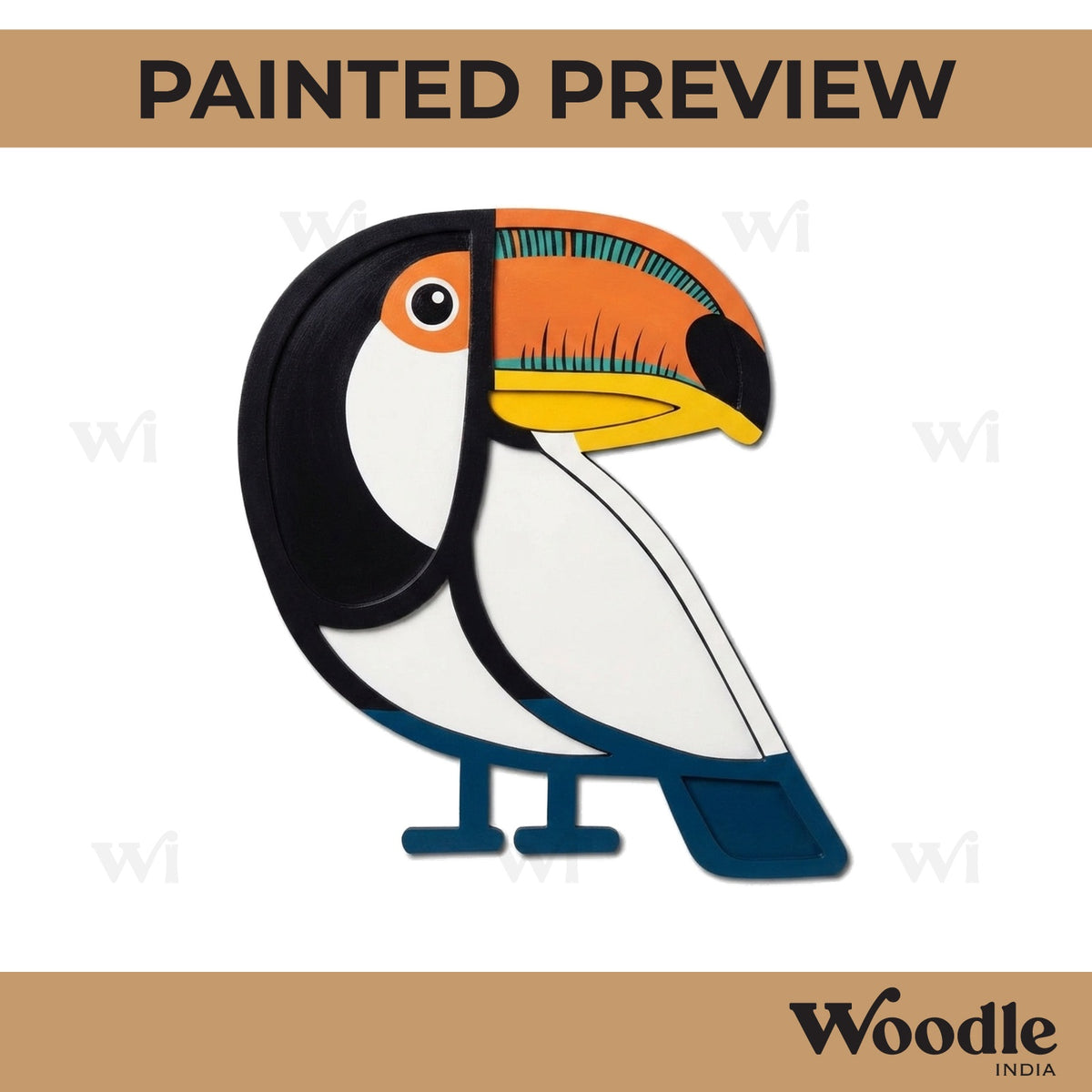 Toucan Bird Cutout MDF Design 1