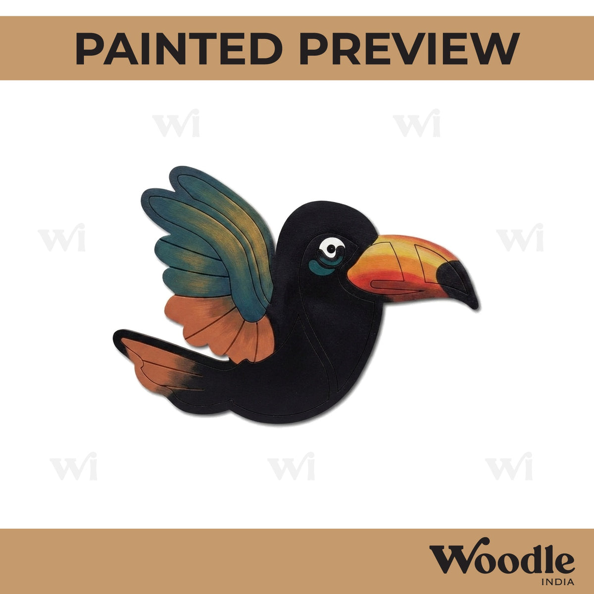 Toucan Bird Pre Marked MDF Design 2