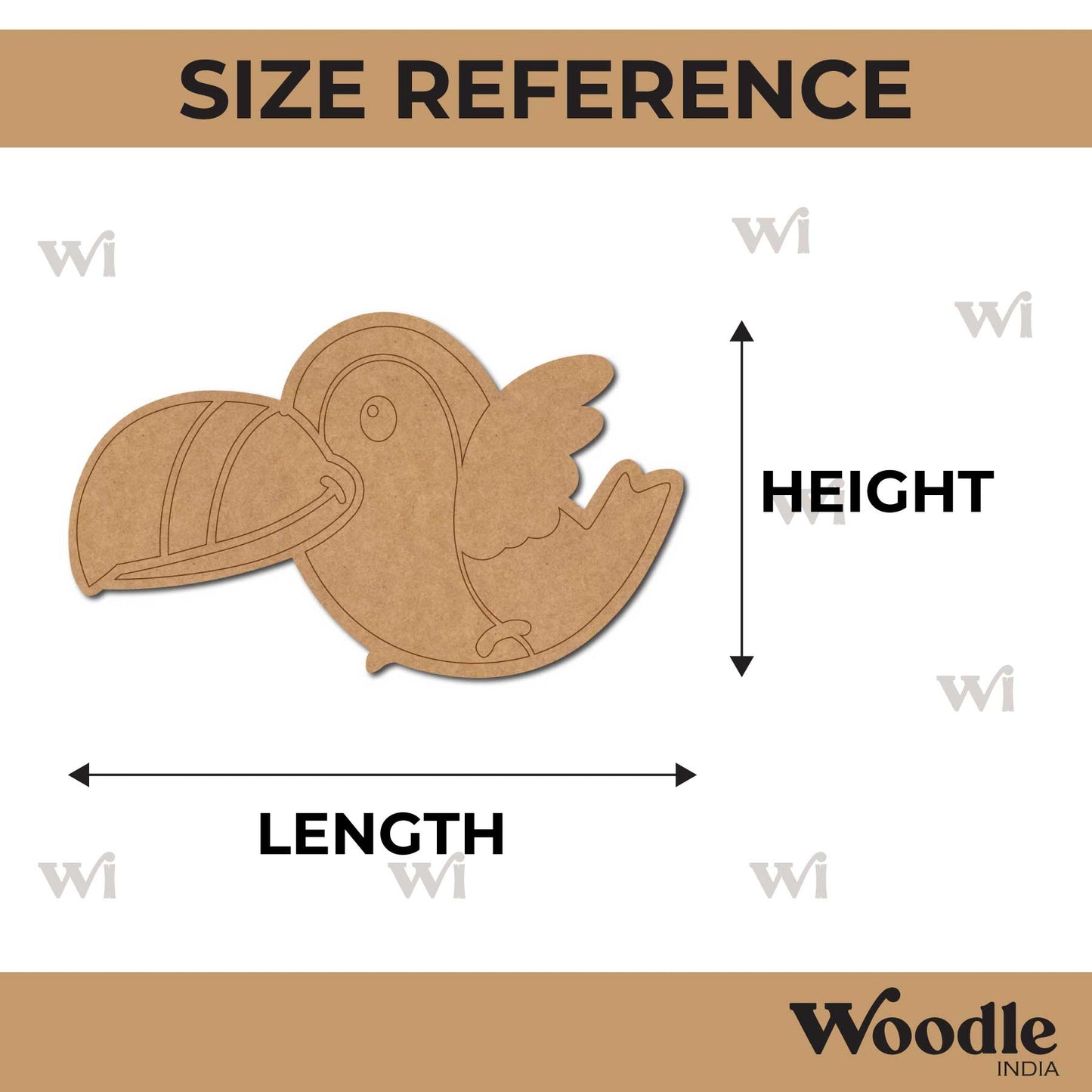 Toucan Bird Pre Marked MDF Design 3