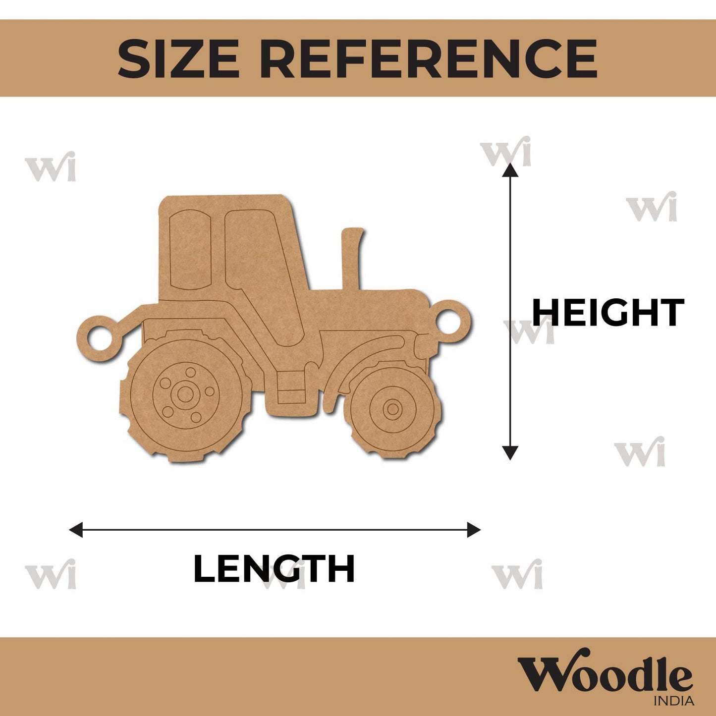 Tractor Rakhi Pre Marked MDF Design 1