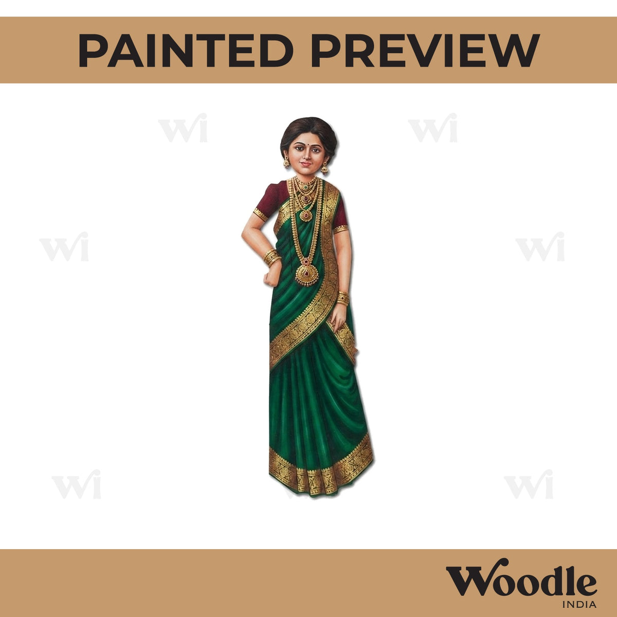 Traditional Woman Pre Marked MDF Design 1