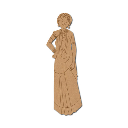 Traditional Woman Pre Marked MDF Design 1