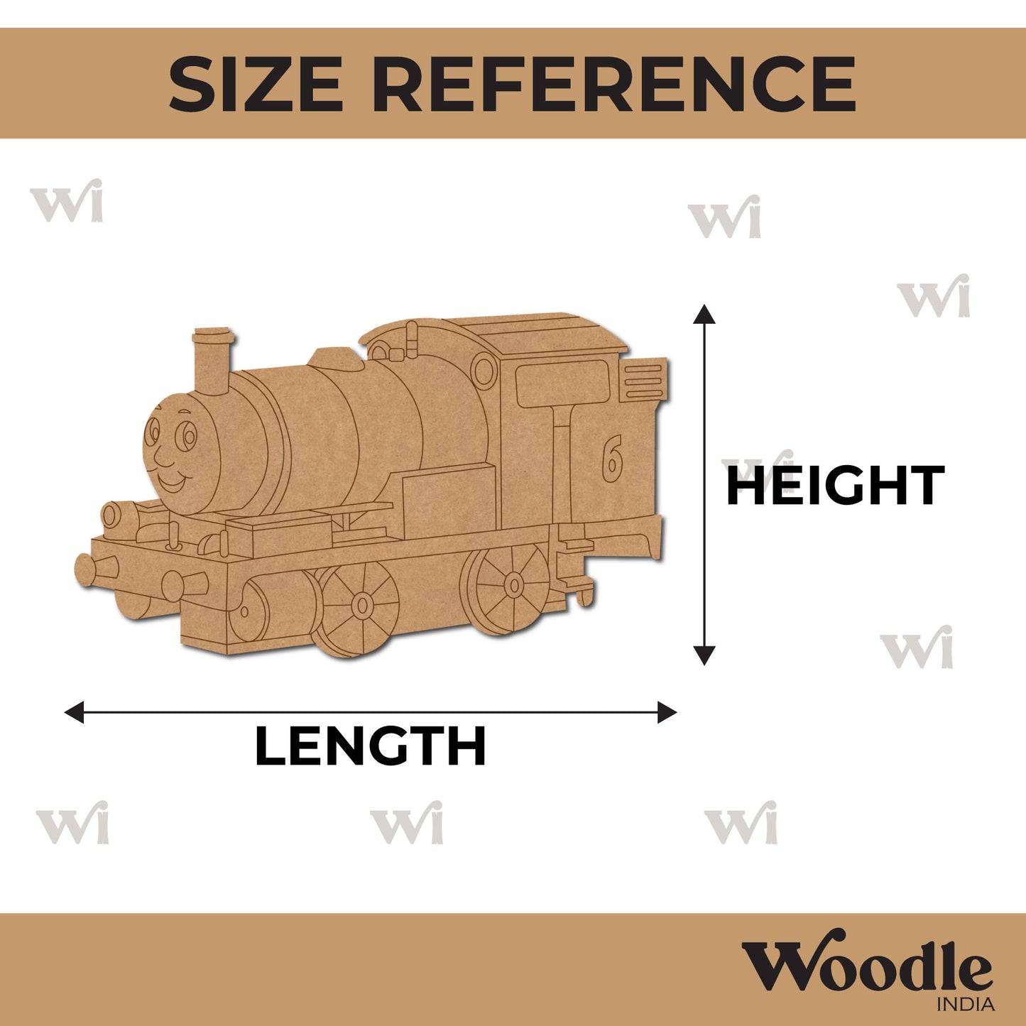 Train Thomas & Friends Cartoon Pre Marked MDF Design 4