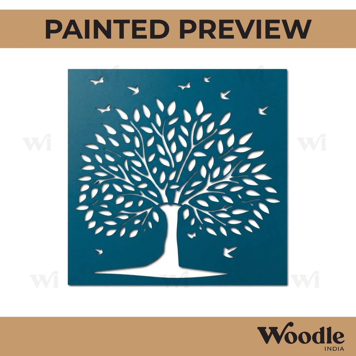 Tree Jali Cutout MDF Design 1