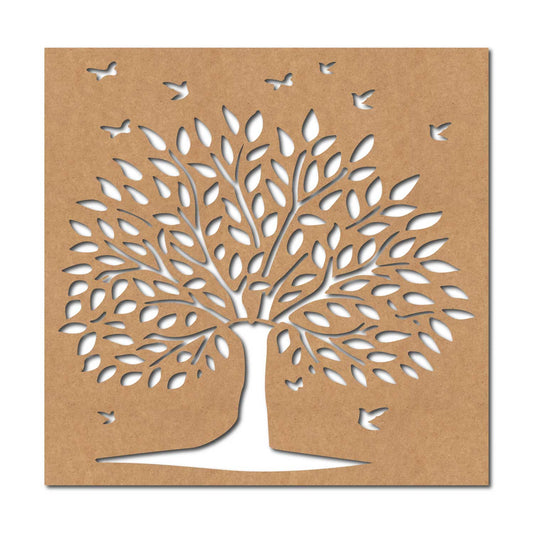 Tree Jali Cutout MDF Design 1