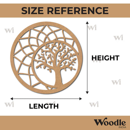 Tree Of Life Mandala Round Cutout MDF Design 1