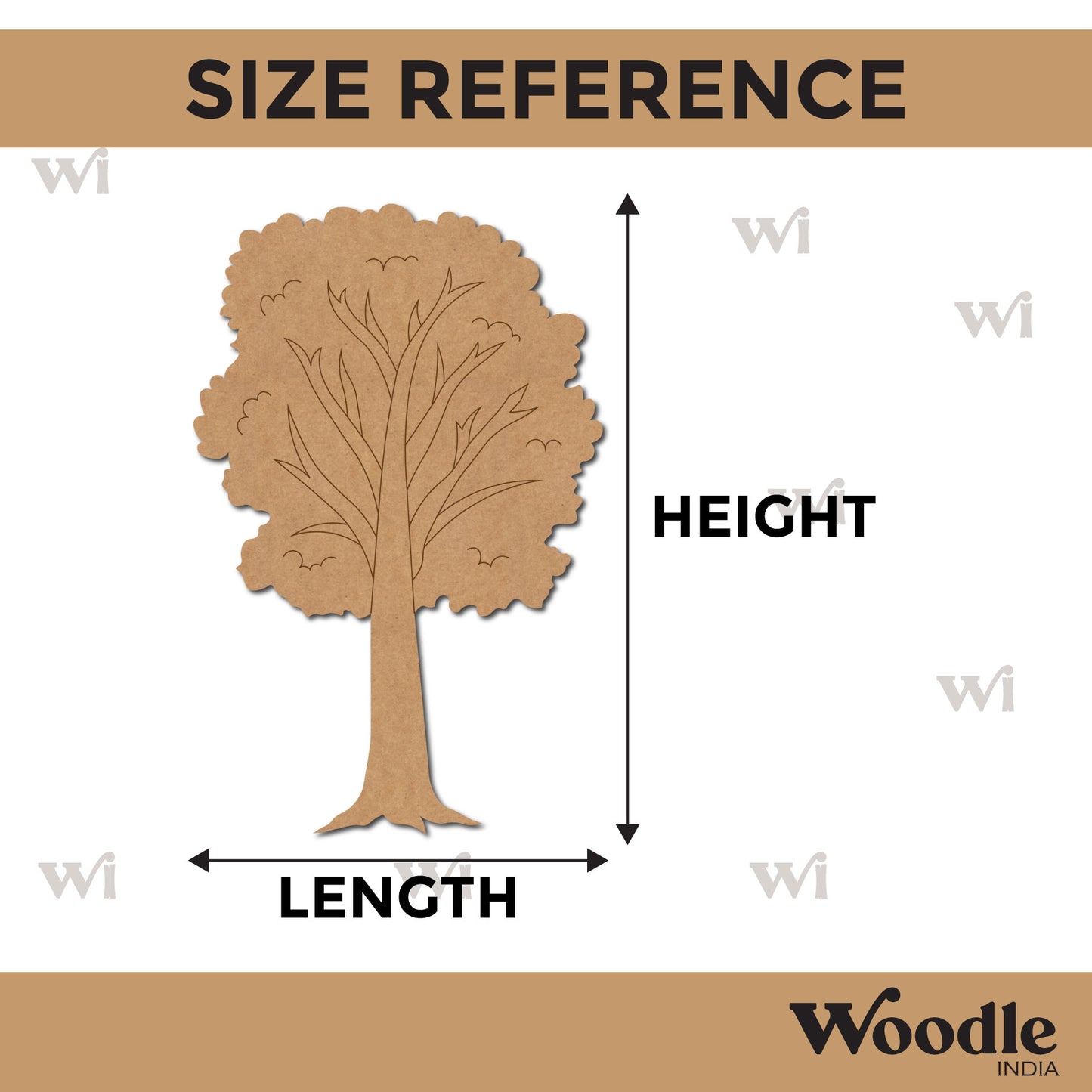 Tree Pre Marked MDF Design 3