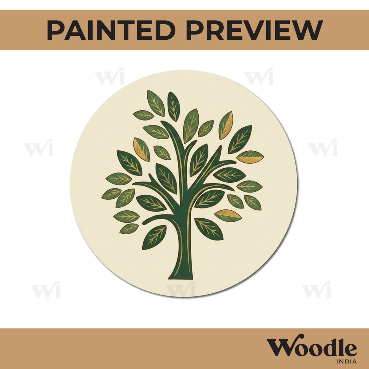 Tree Pre Marked Round MDF Design 1