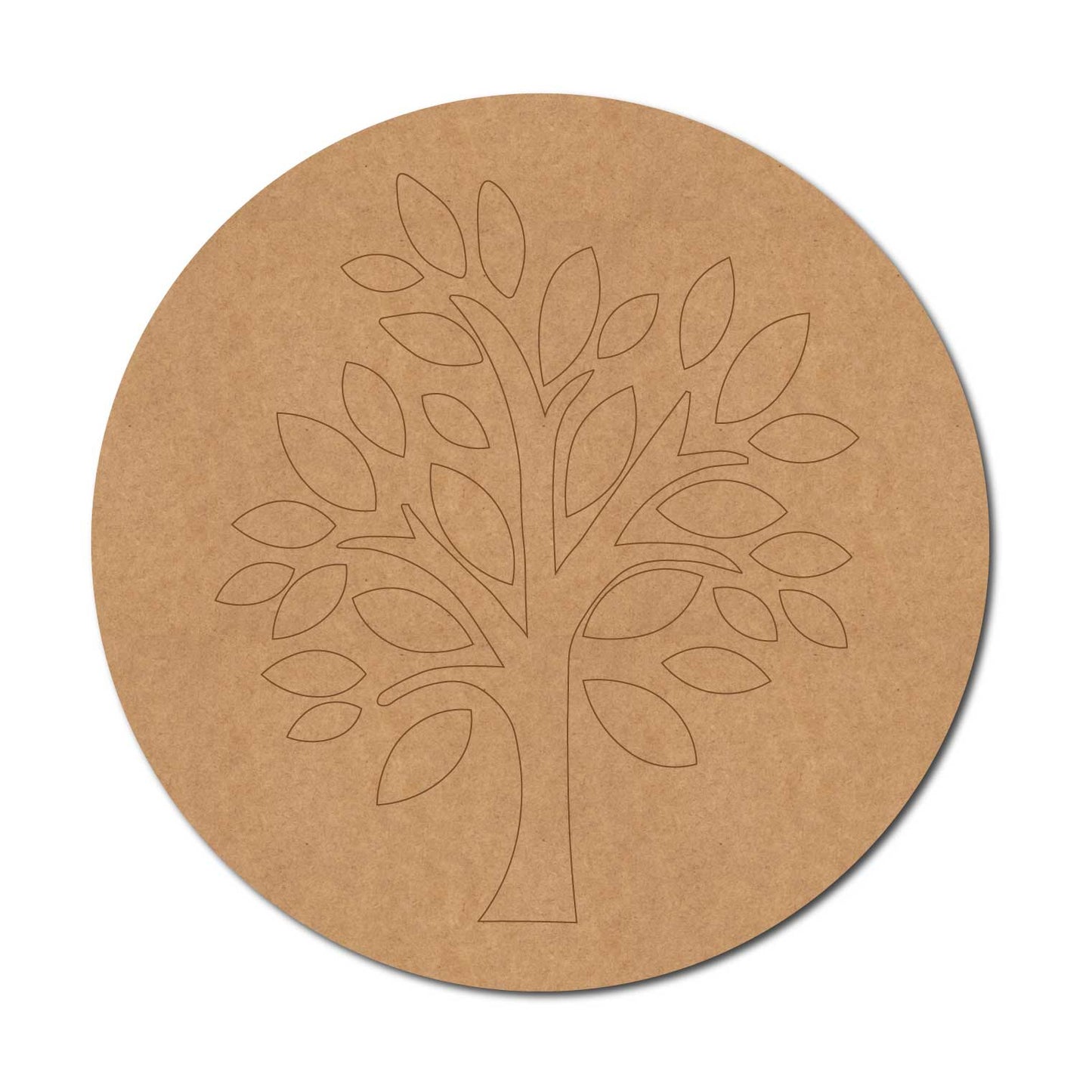 Tree Pre Marked Round MDF Design 1
