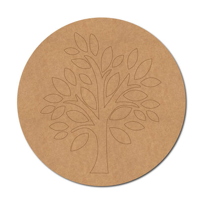 Tree Pre Marked Round MDF Design 1