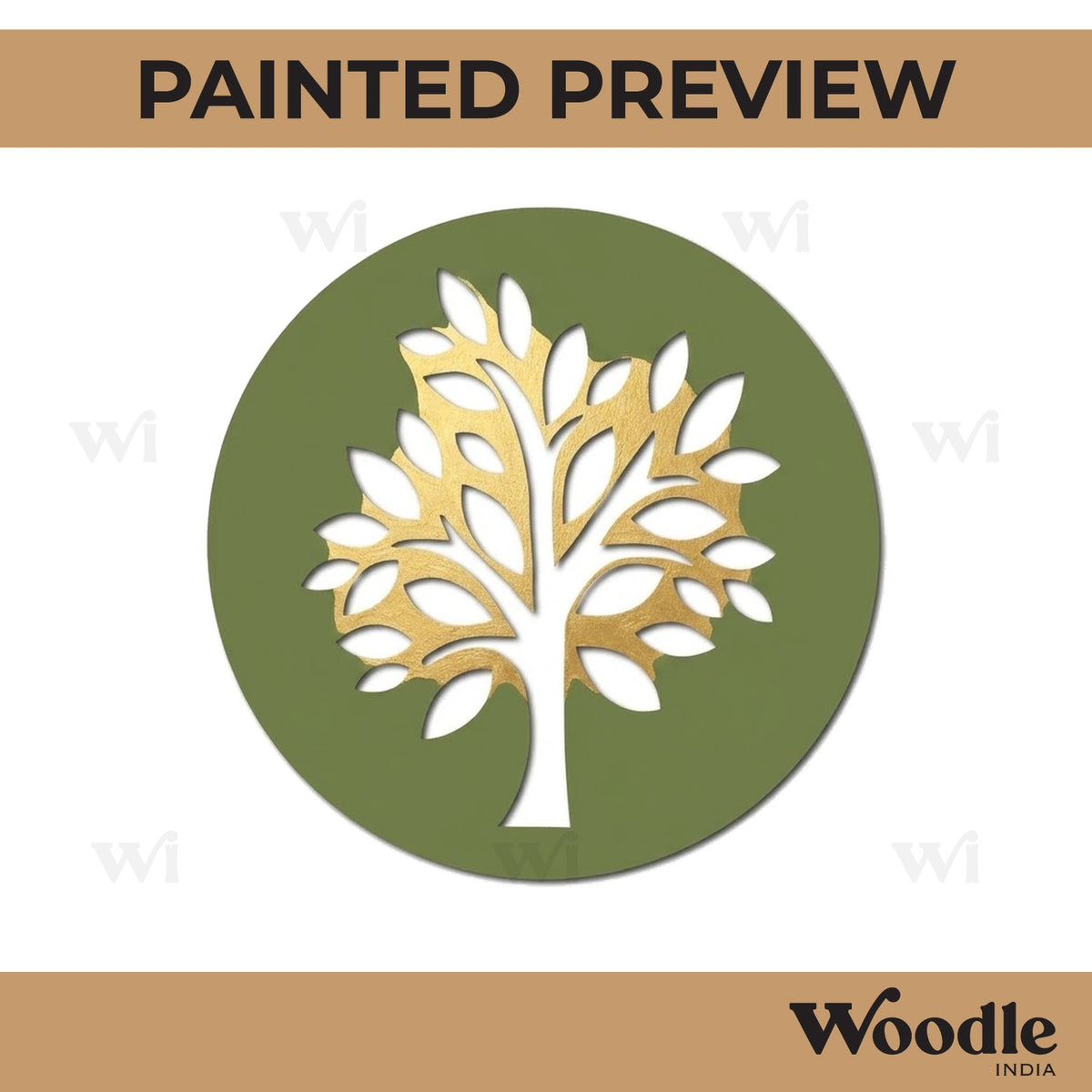 Tree Round Cutout MDF Design 1