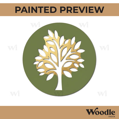 Tree Round Cutout MDF Design 1