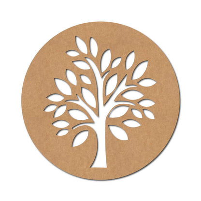 Tree Round Cutout MDF Design 1