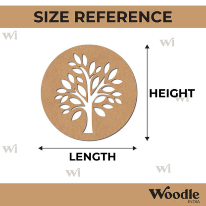 Tree Round Cutout MDF Design 1