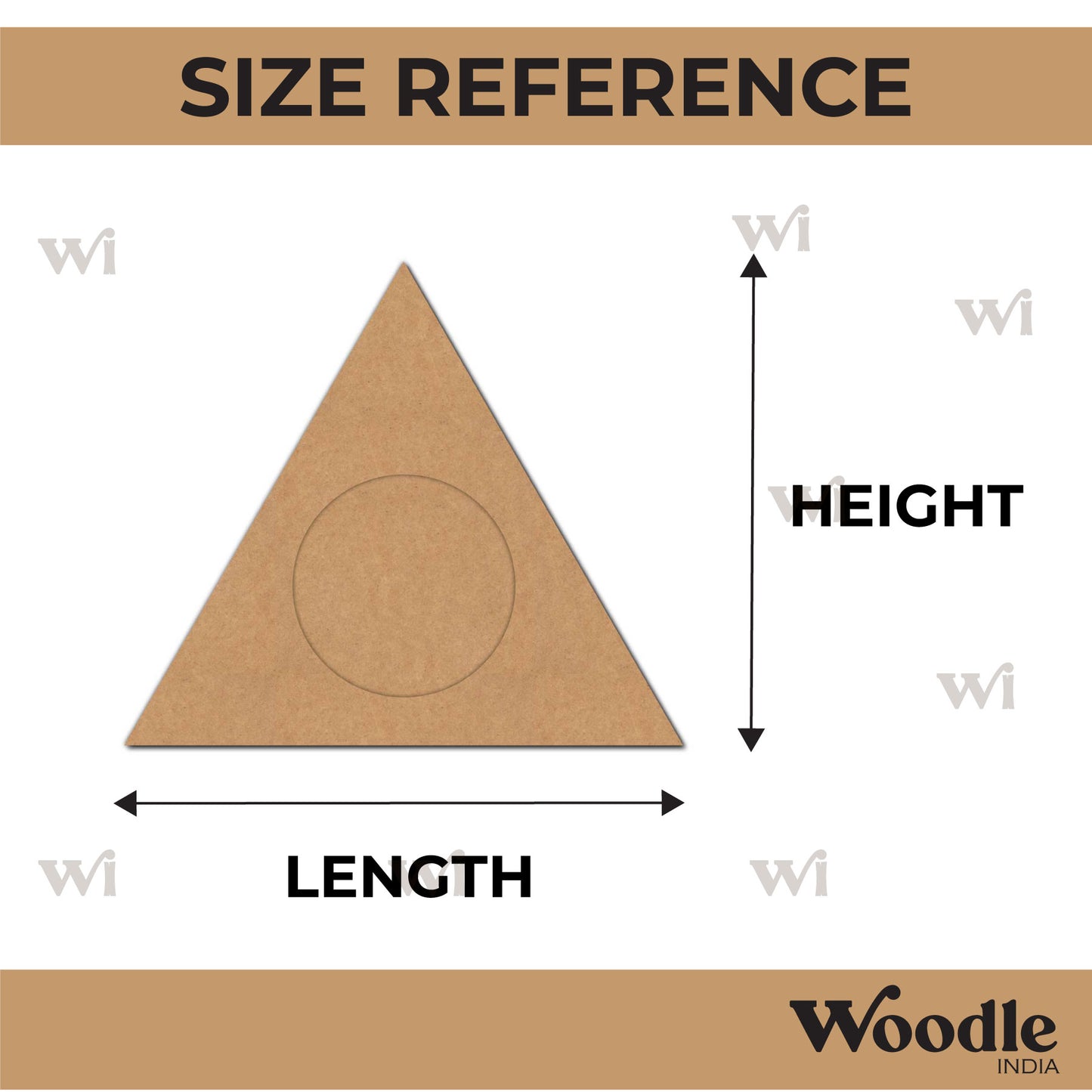 Triangle Diya Tealight Holder MDF Design 1