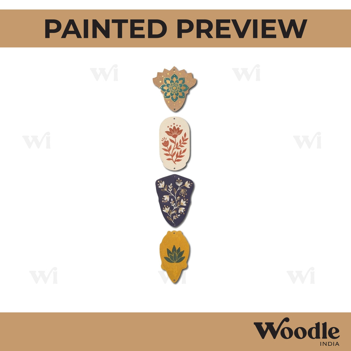 Tribal Figures Set Cutout MDF Design 1