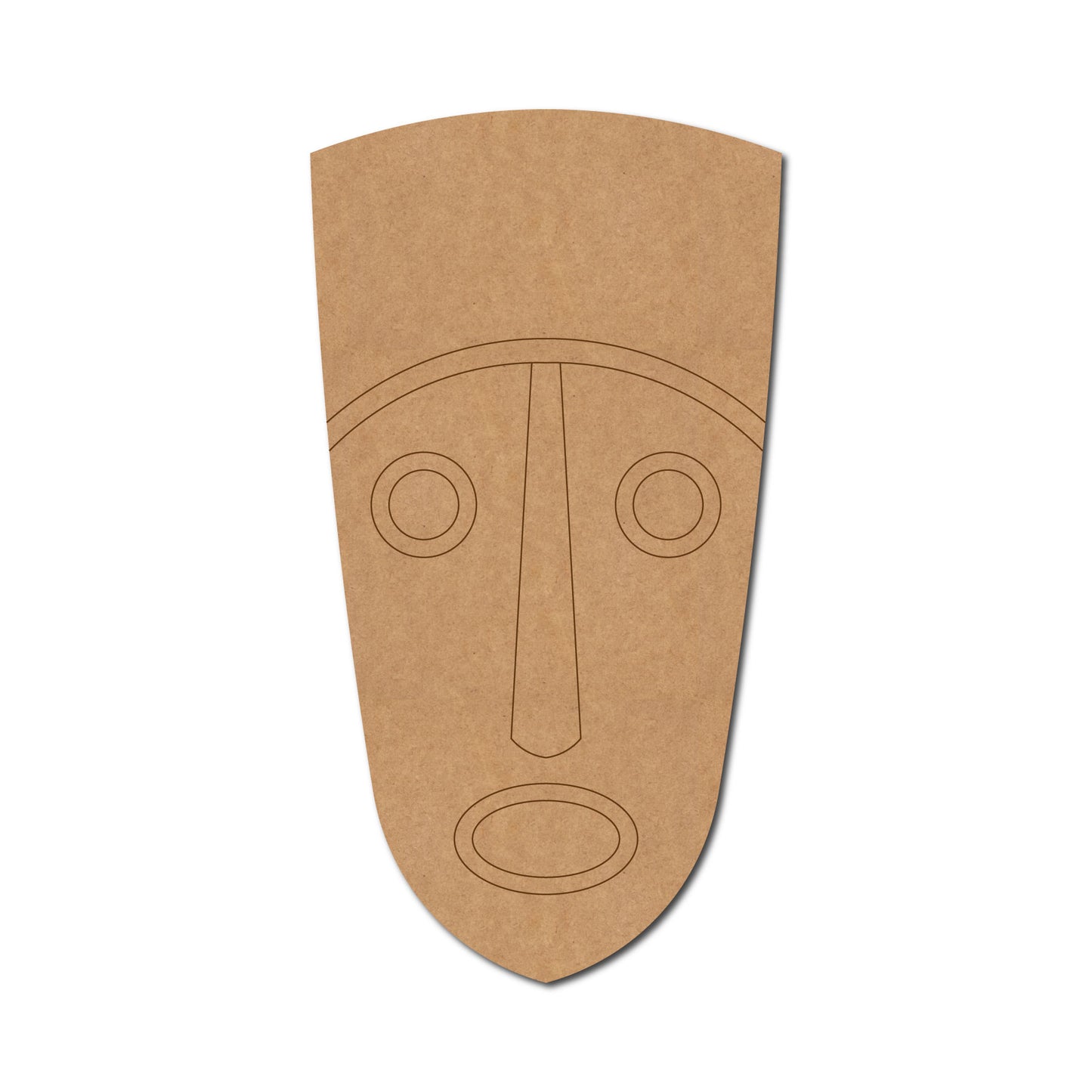 Tribal Man Face Pre Marked MDF Design 10