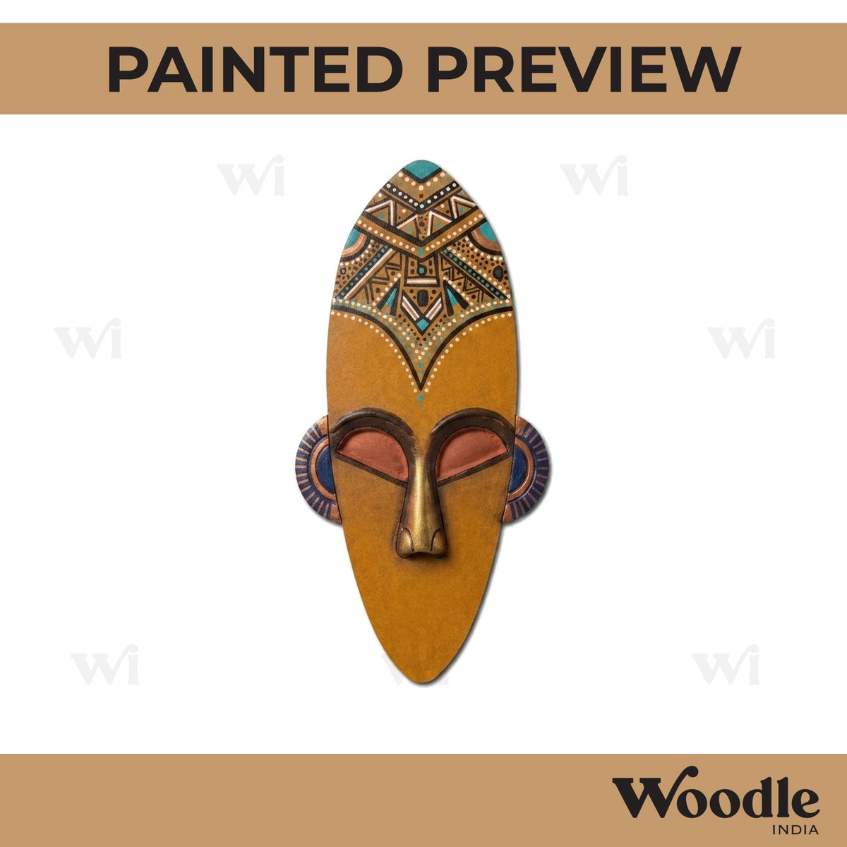 Tribal Man Face Pre Marked MDF Design 15