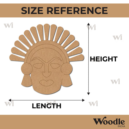 Tribal Man Face Pre Marked MDF Design 1