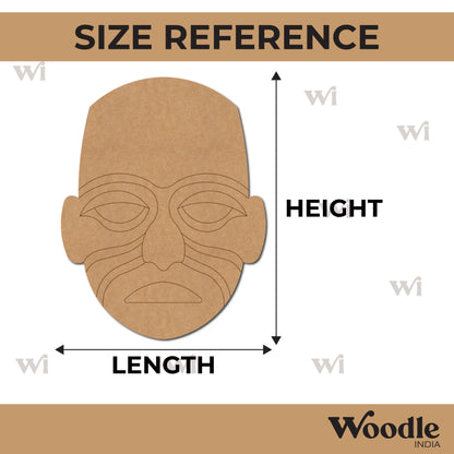 Tribal Man Face Pre Marked MDF Design 4