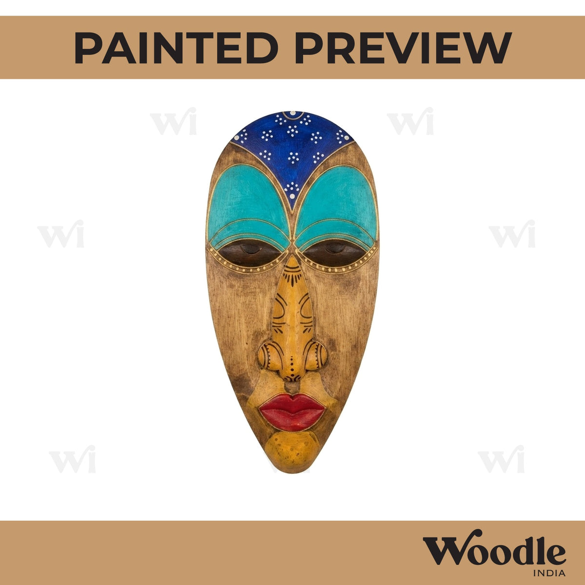 Tribal Man Face Pre Marked MDF Design 5