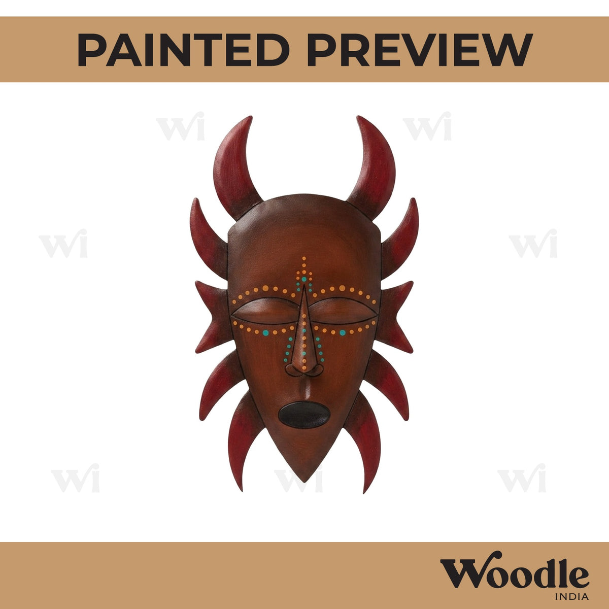 Tribal Man Face Pre Marked MDF Design 6