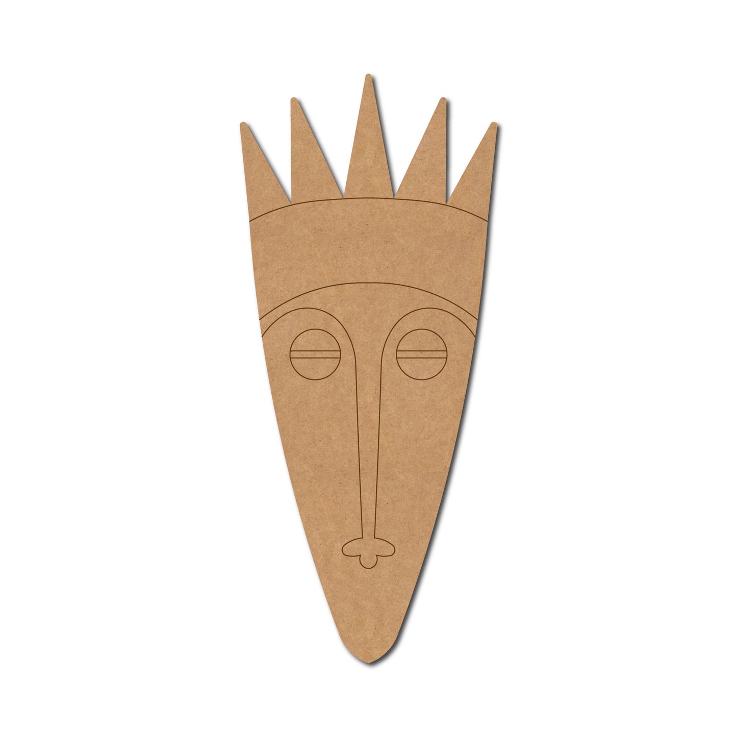 Tribal Man Face Pre Marked MDF Design 7