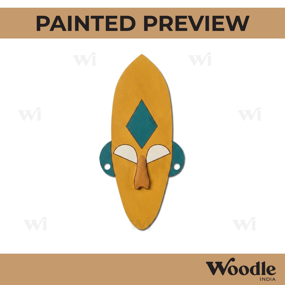 Tribal Man Face Pre Marked MDF Design 8