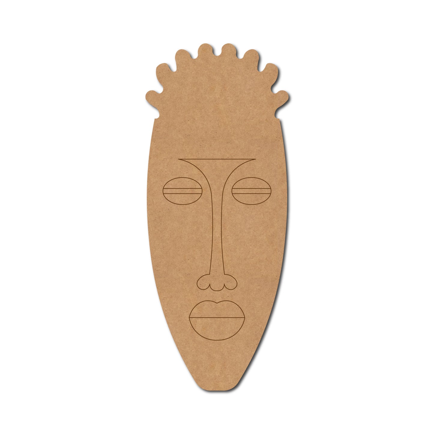 Tribal Man Face Pre Marked MDF Design 9