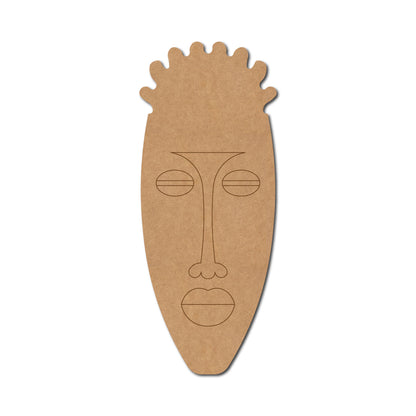 Tribal Man Face Pre Marked MDF Design 9