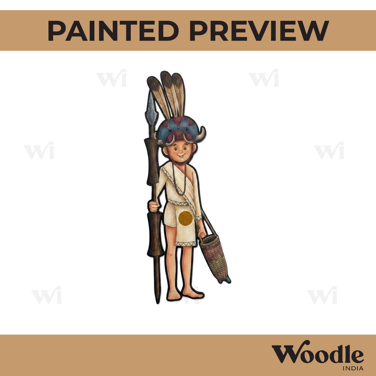 Tribal Man Pre Marked MDF Design 3