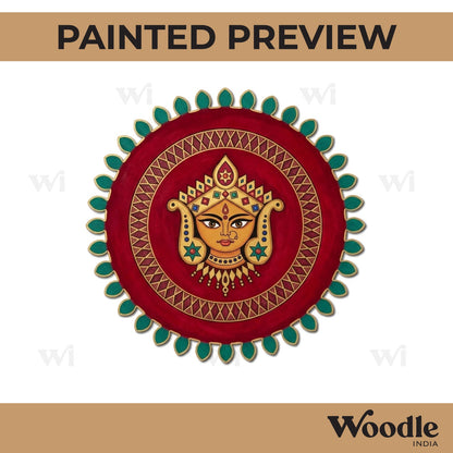 Trinayani Durga Maa Pre Marked Base MDF Design 1