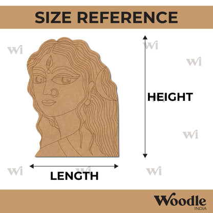 Trinayani Durga Maa Pre Marked MDF Design 3