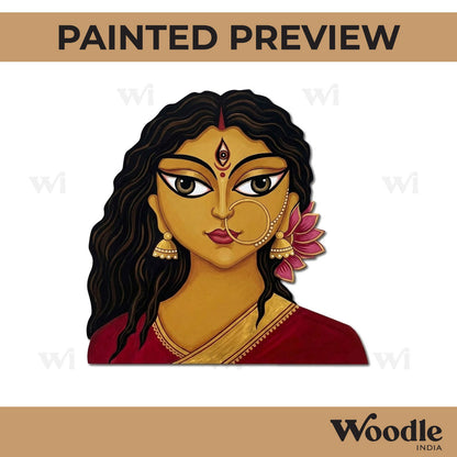 Trinayani Durga Maa Pre Marked MDF Design 4